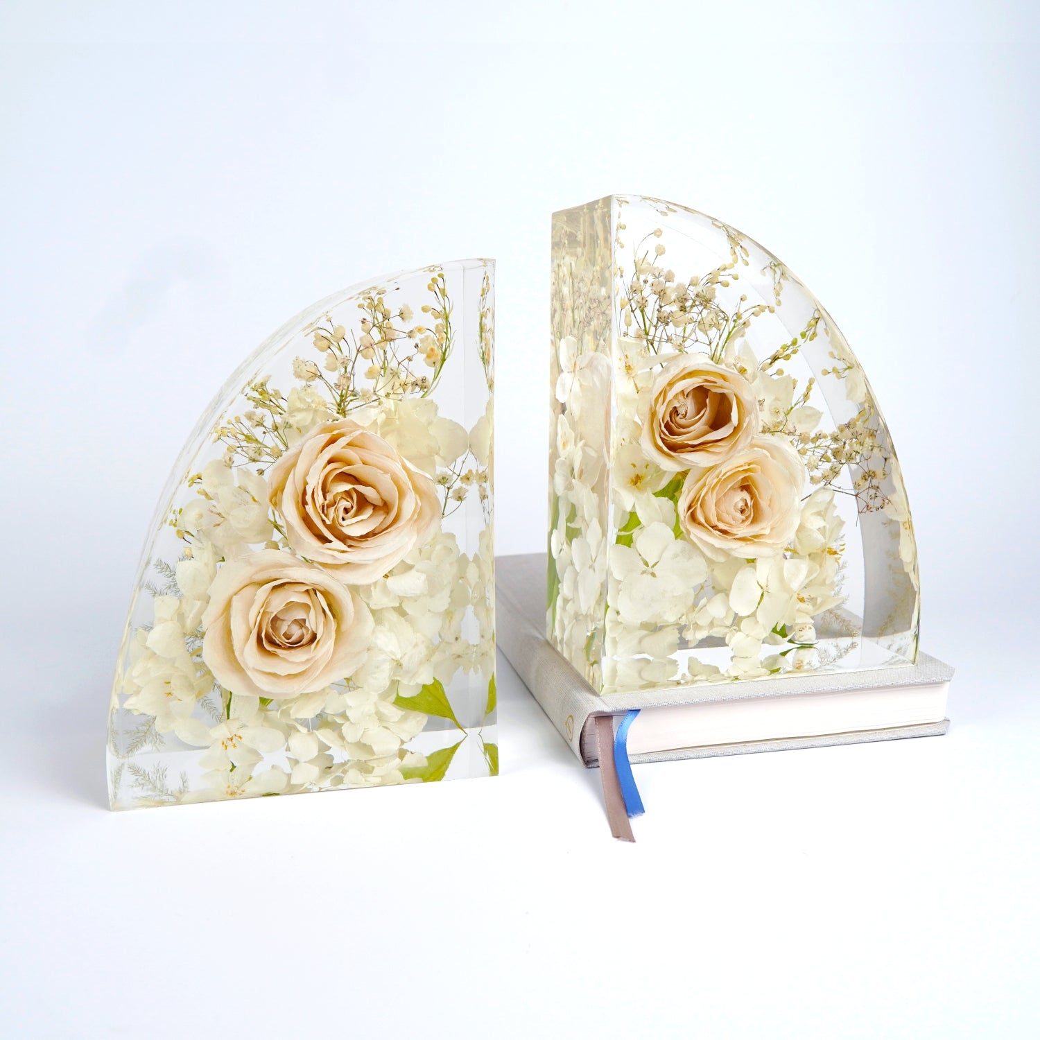 Bookends - Resin Floral Blocks - Endless Florals