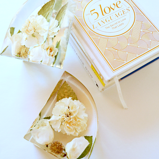 Bookends - Resin Floral Blocks - Endless Florals