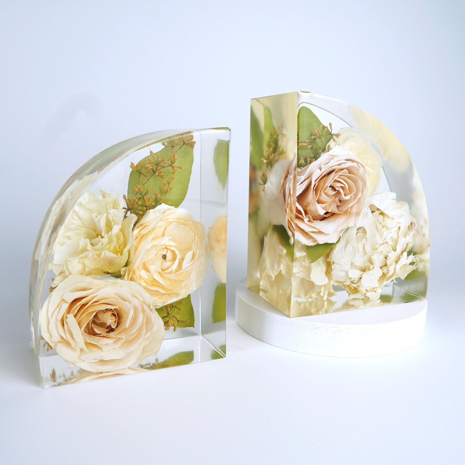 Bookends - Resin Floral Blocks - Endless Florals