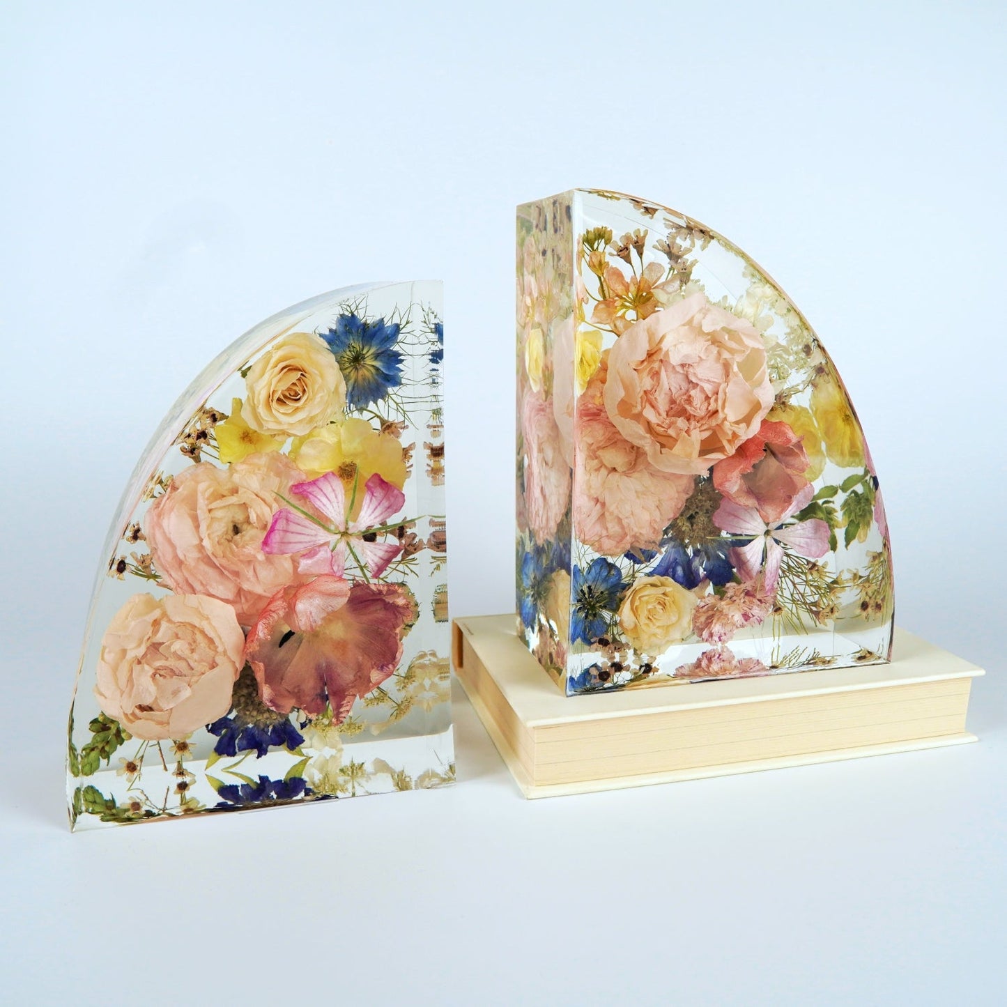 Bookends - Resin Floral Blocks - Endless Florals