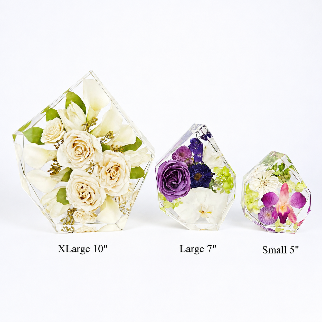 Small Gem - Resin Floral Block