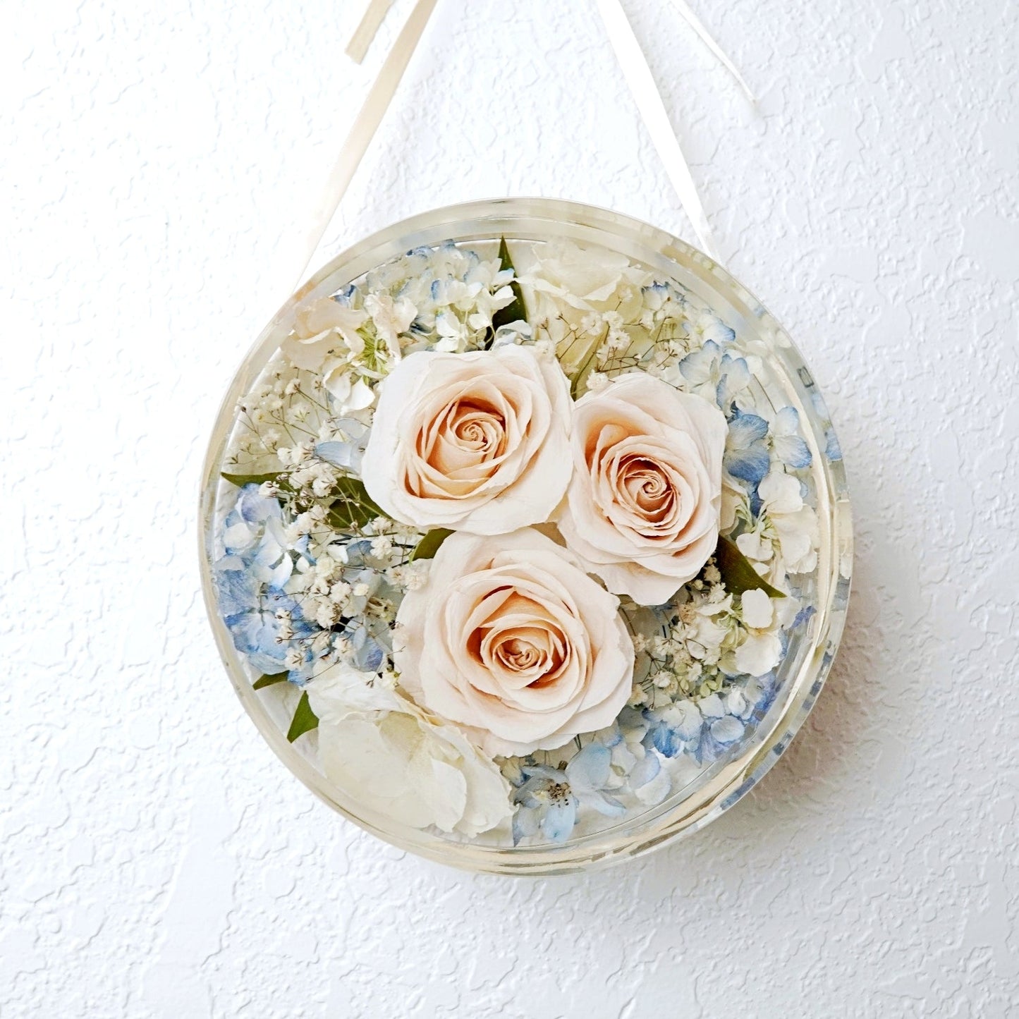 Hanging Circle - Resin Floral Block - Endless Florals