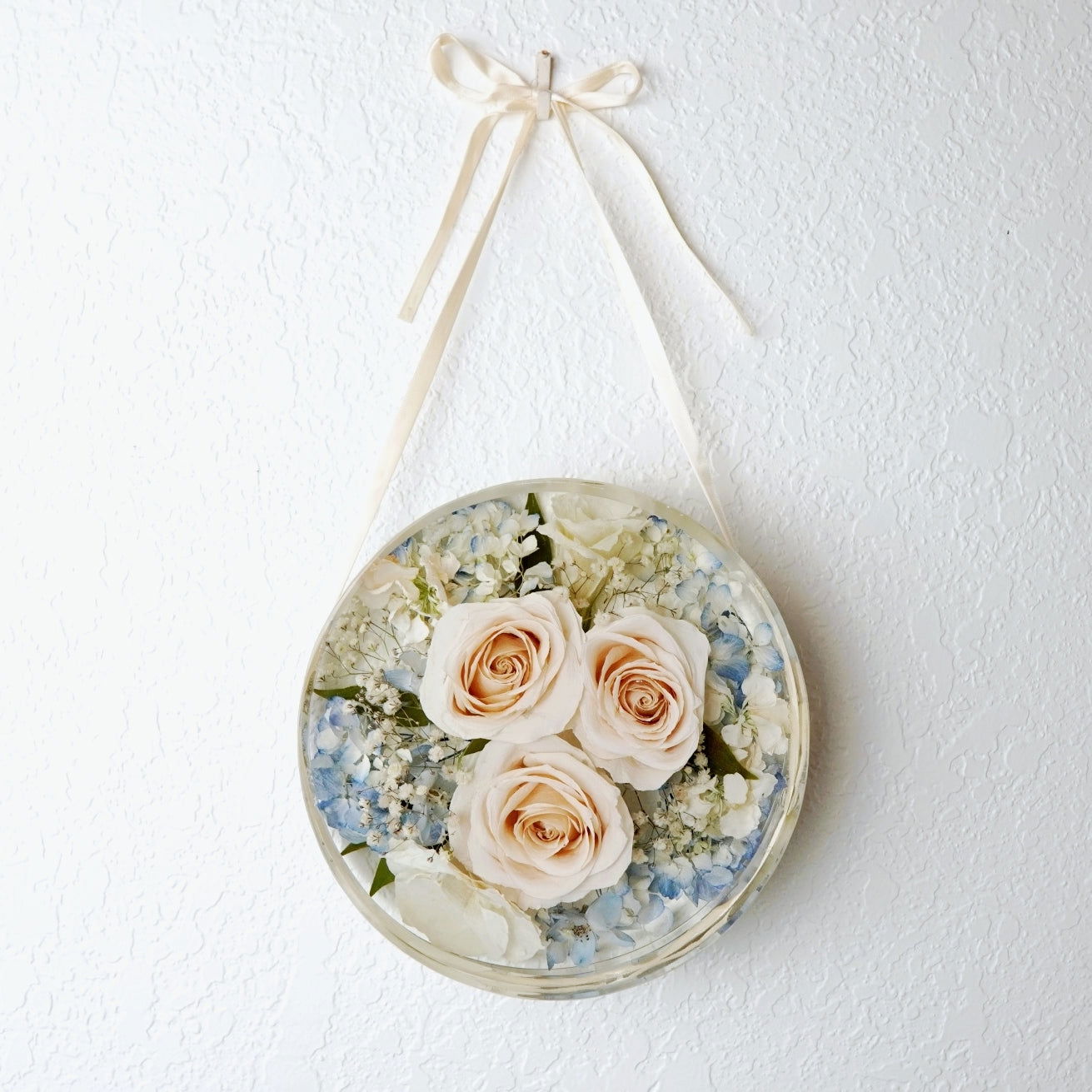 Hanging Circle - Resin Floral Block - Endless Florals