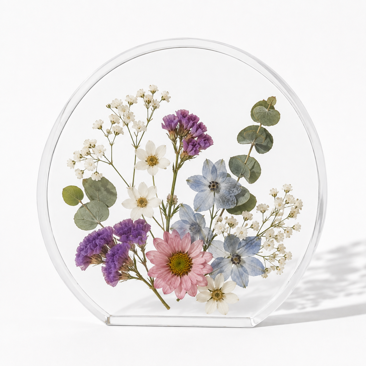 Standing Circle - Resin Floral Block