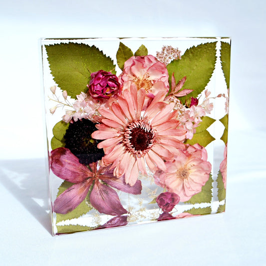 Square - Resin Floral Block - Endless Florals