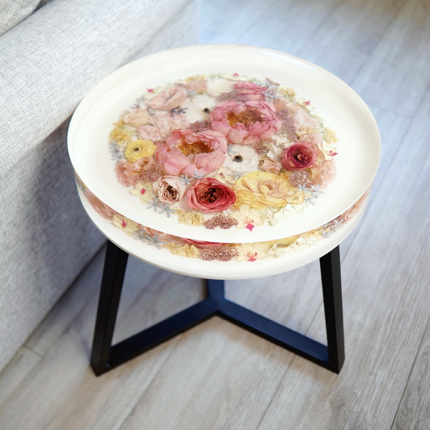 Resin Floral Table