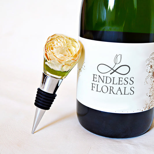Resin Handcrafted Wine Stopper for Wedding Flower Preservation