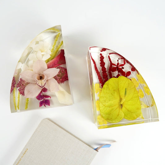 Complement your Home Decor with Resin Floral Block Bookends