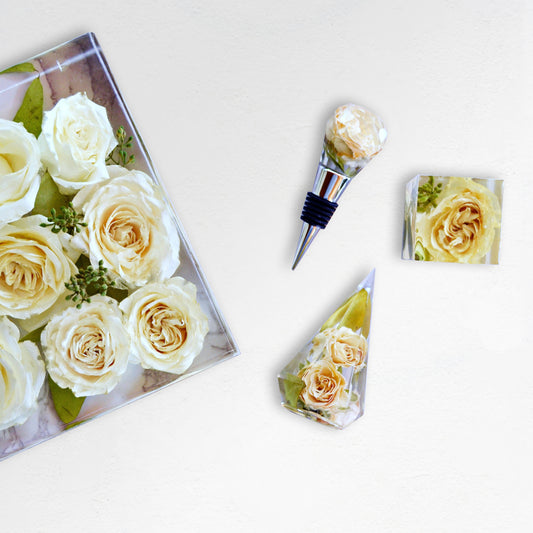 custom resin flower keepsake