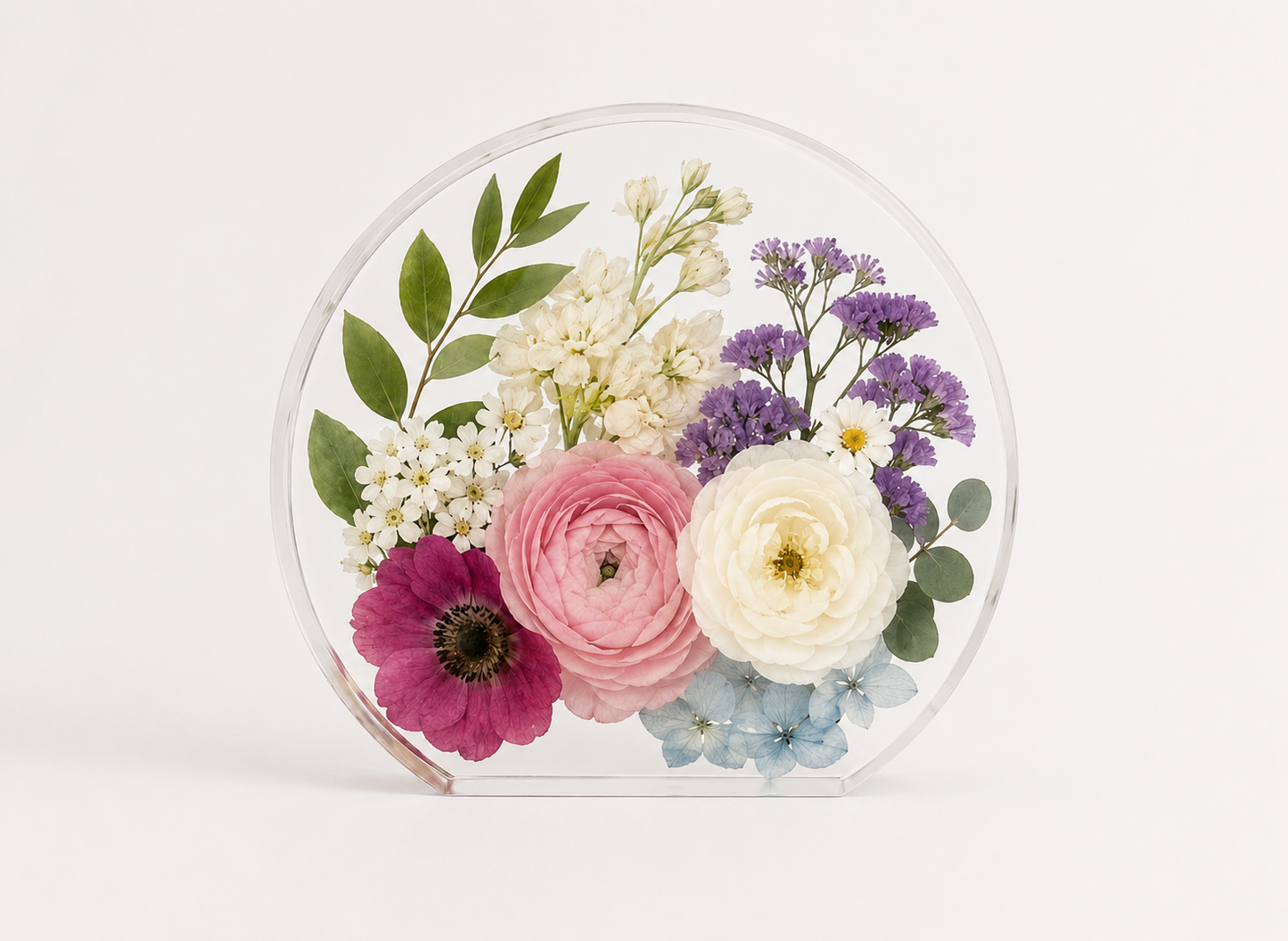 Standing Circle - Resin Floral Block
