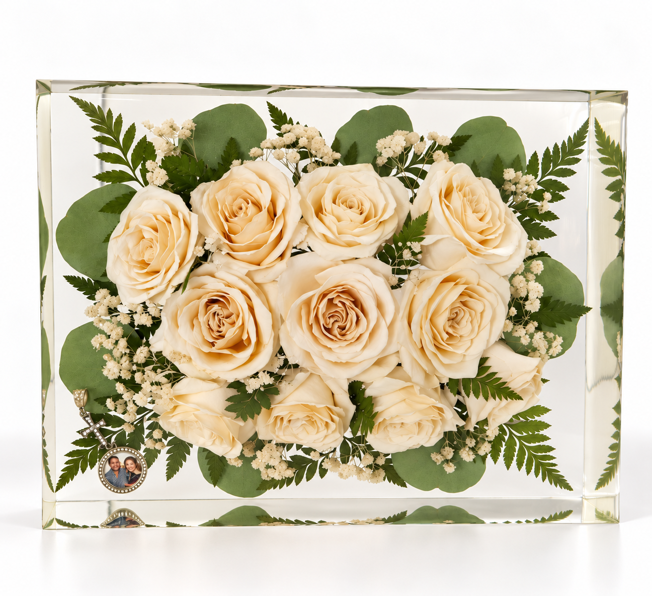 Rectangle - Resin Floral Block