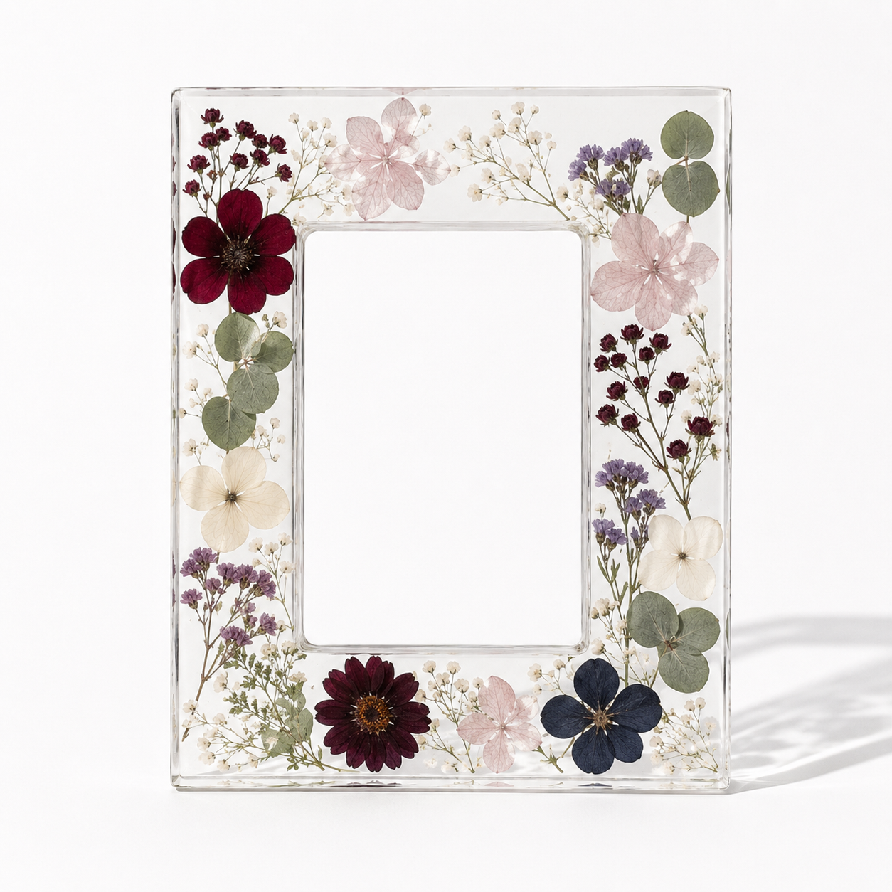 Photo Frame - Resin Floral Block