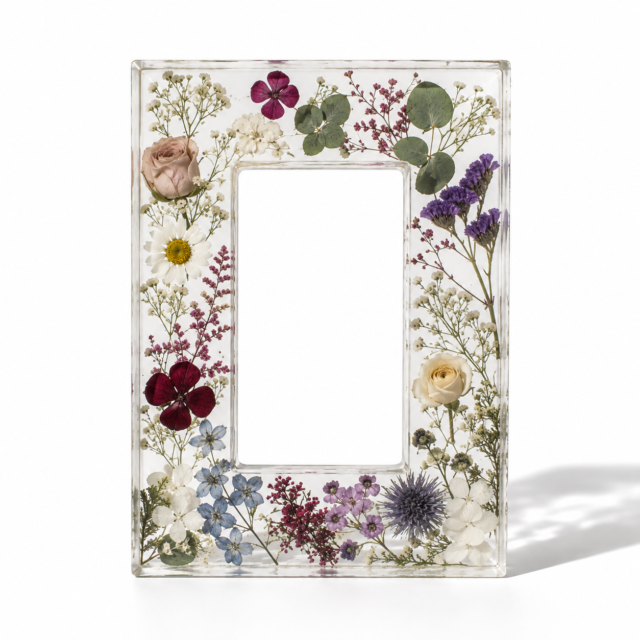 Photo Frame - Resin Floral Block