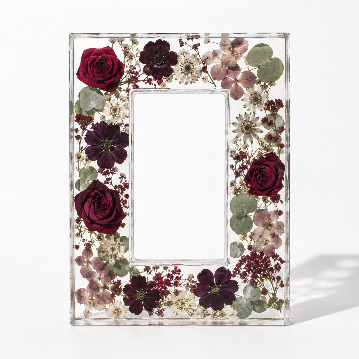 Photo Frame - Resin Floral Block