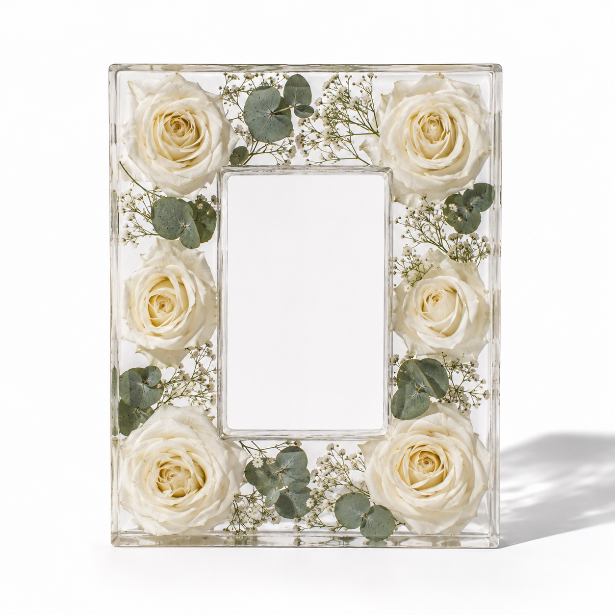 Photo Frame - Resin Floral Block