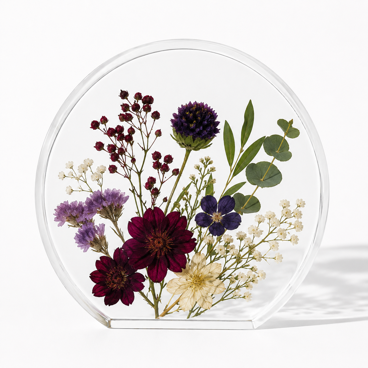 Standing Circle - Resin Floral Block