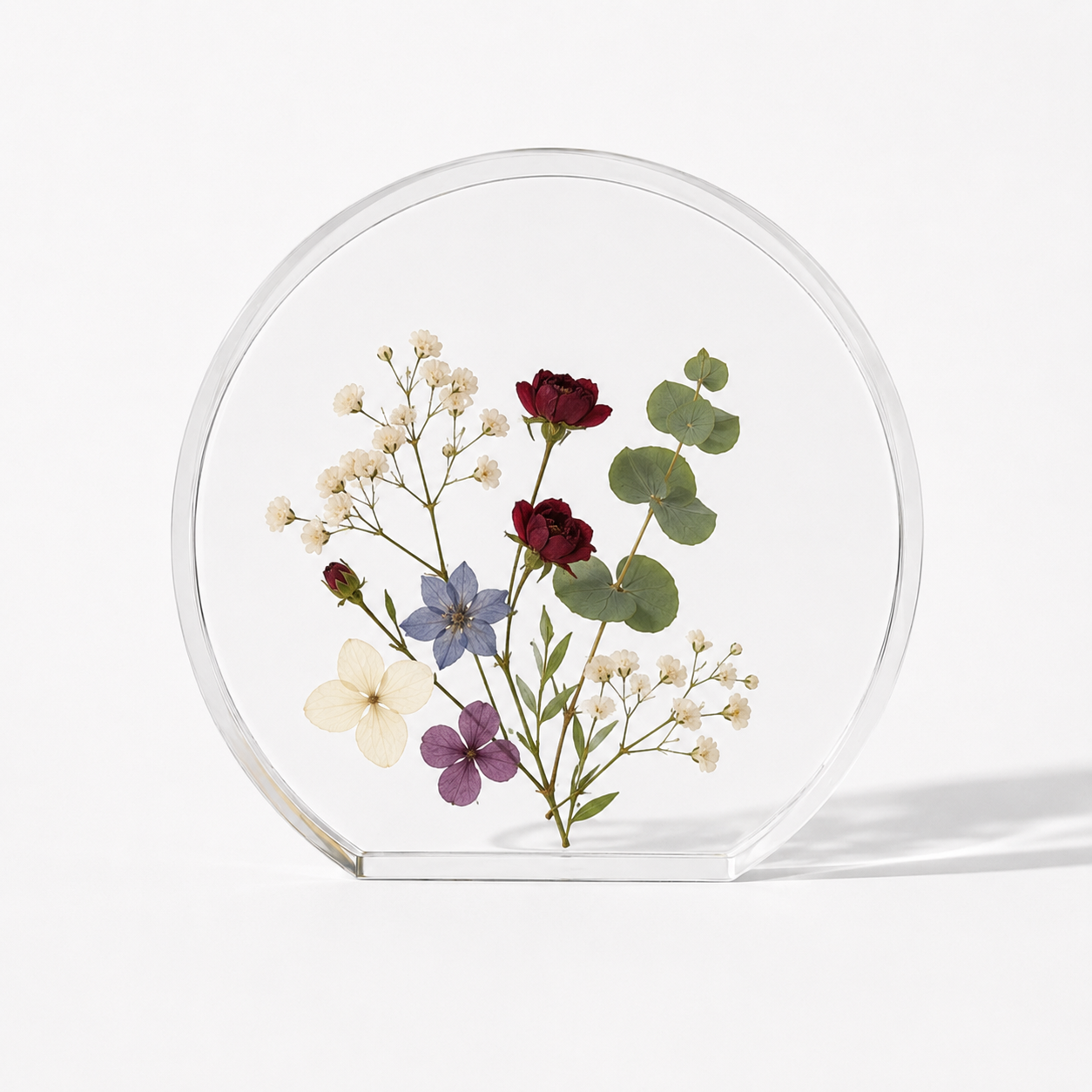 Standing Circle - Resin Floral Block