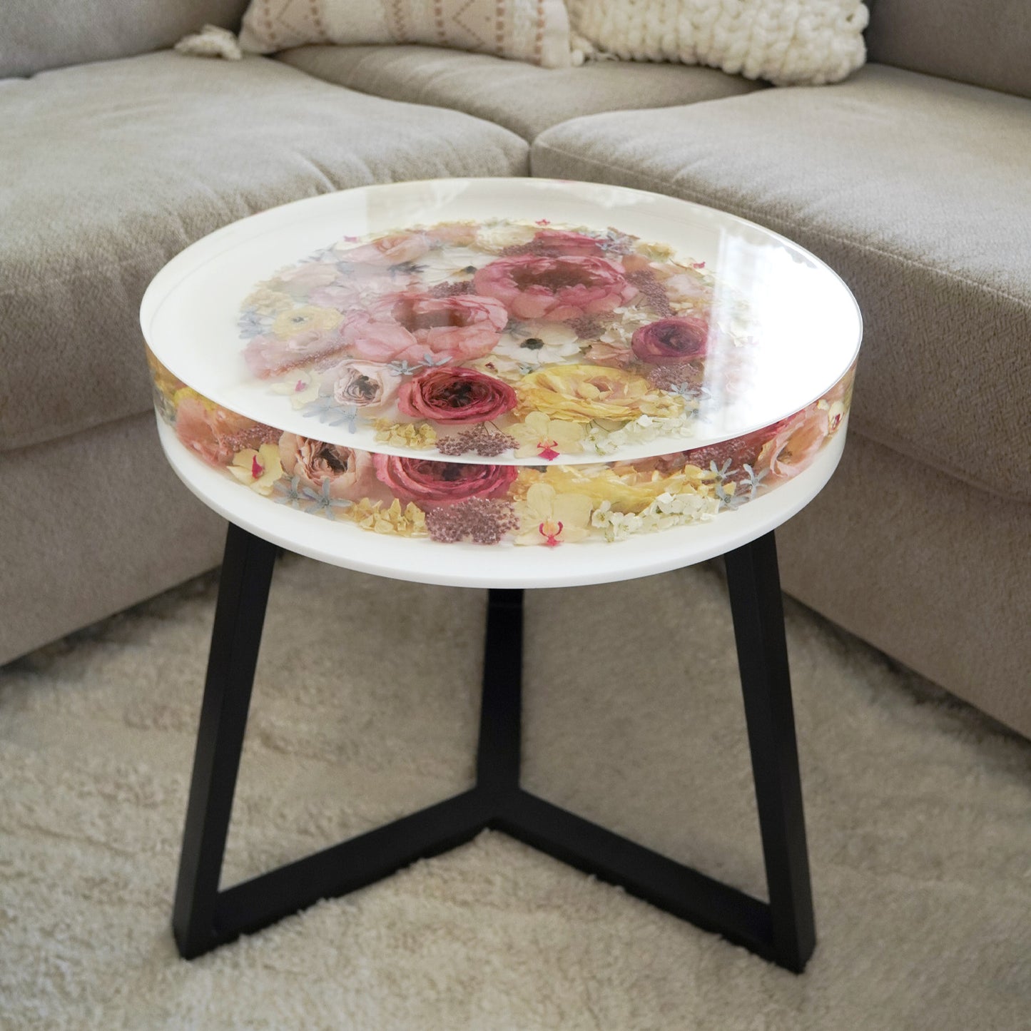 Resin Floral Table