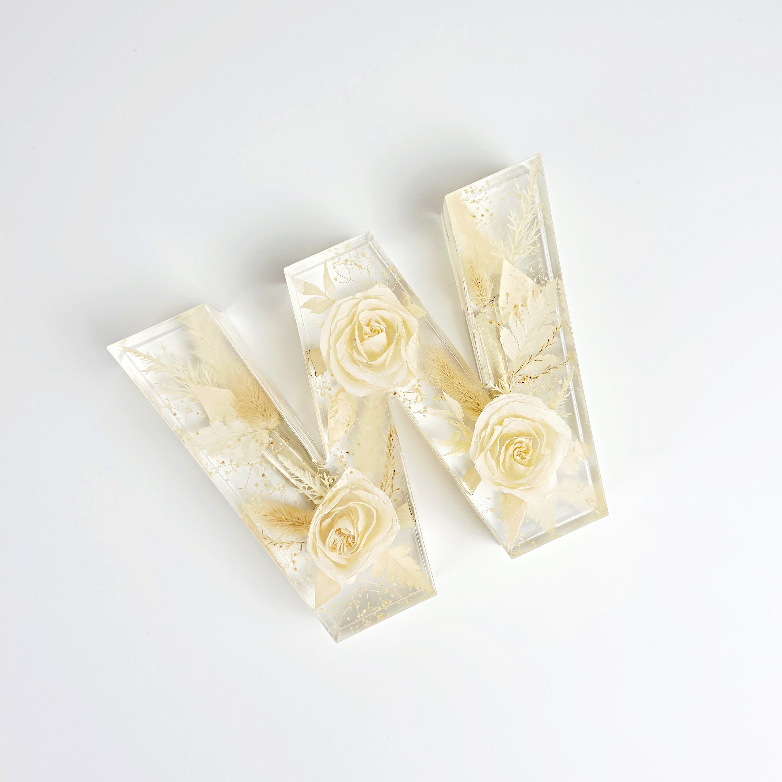 Letter - Resin Floral Block